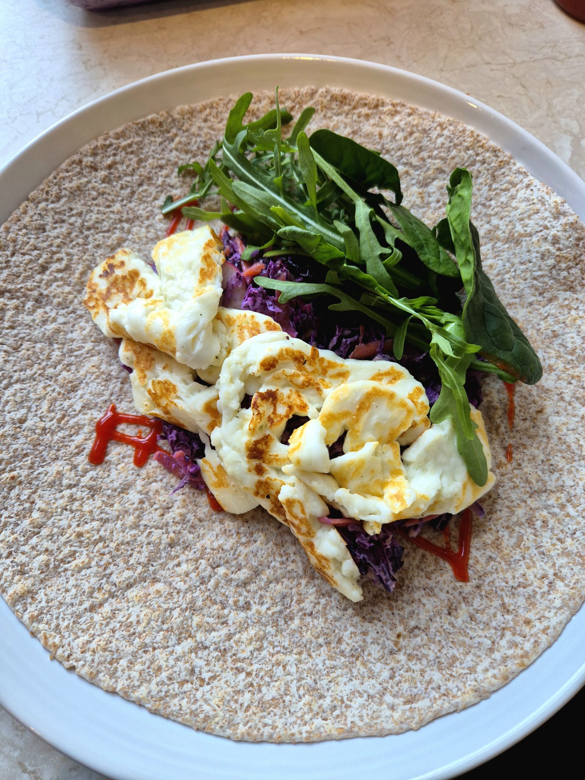 Halloumi & Slaw Wrap